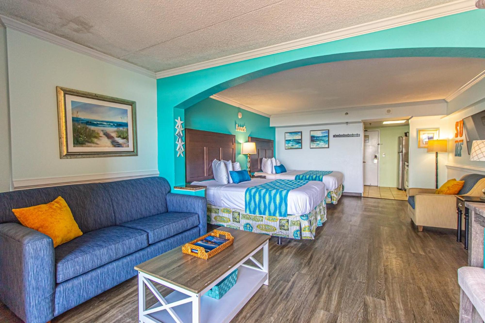Oversized Ocean View Queen Suite With Beautiful Fireplace And Accents - Sleeps 4 Guests! Myrtle Beach Szoba fotó