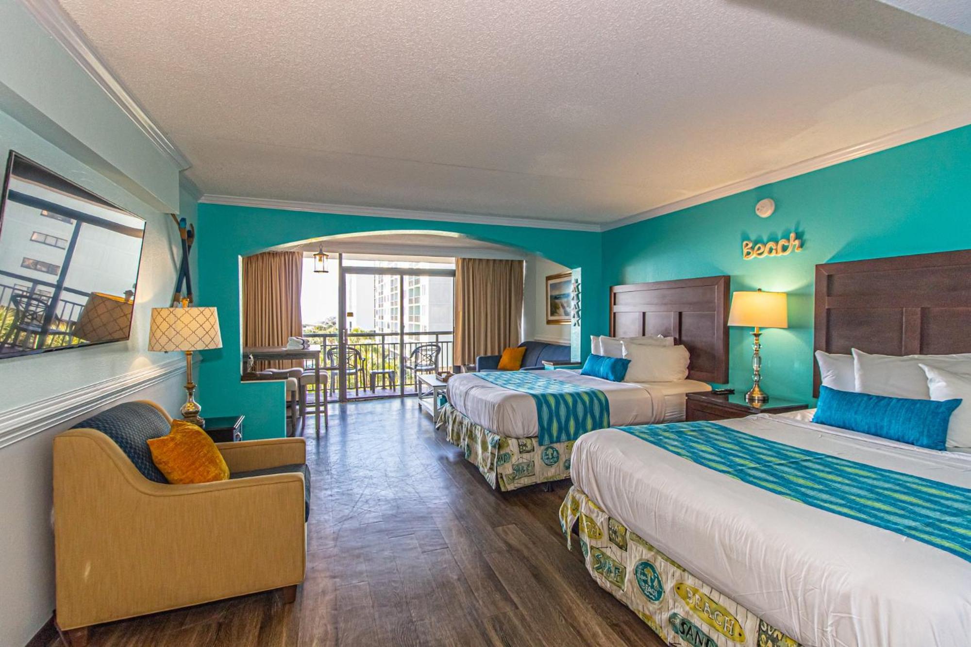 Oversized Ocean View Queen Suite With Beautiful Fireplace And Accents - Sleeps 4 Guests! Myrtle Beach Szoba fotó