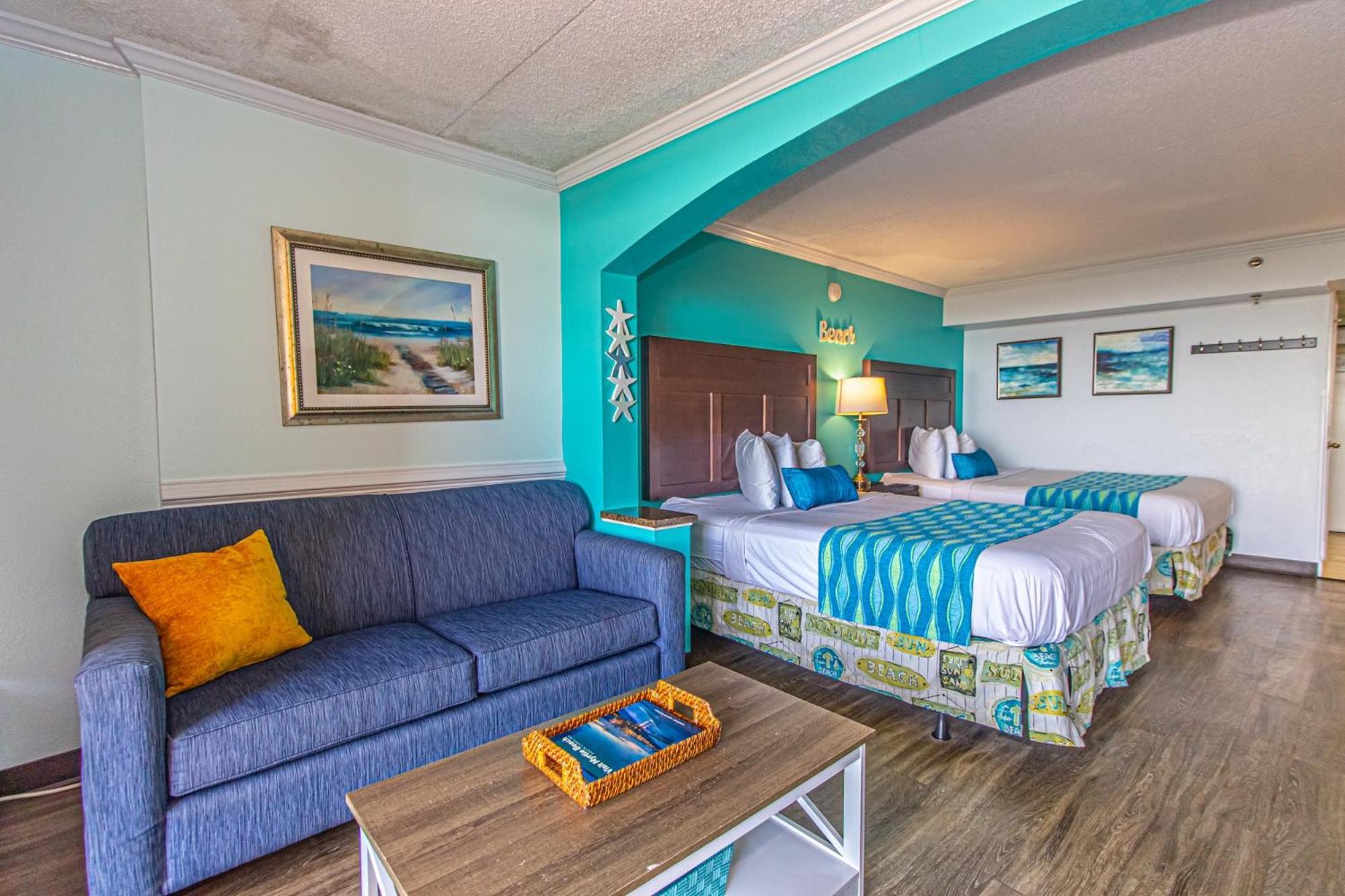 Oversized Ocean View Queen Suite With Beautiful Fireplace And Accents - Sleeps 4 Guests! Myrtle Beach Szoba fotó